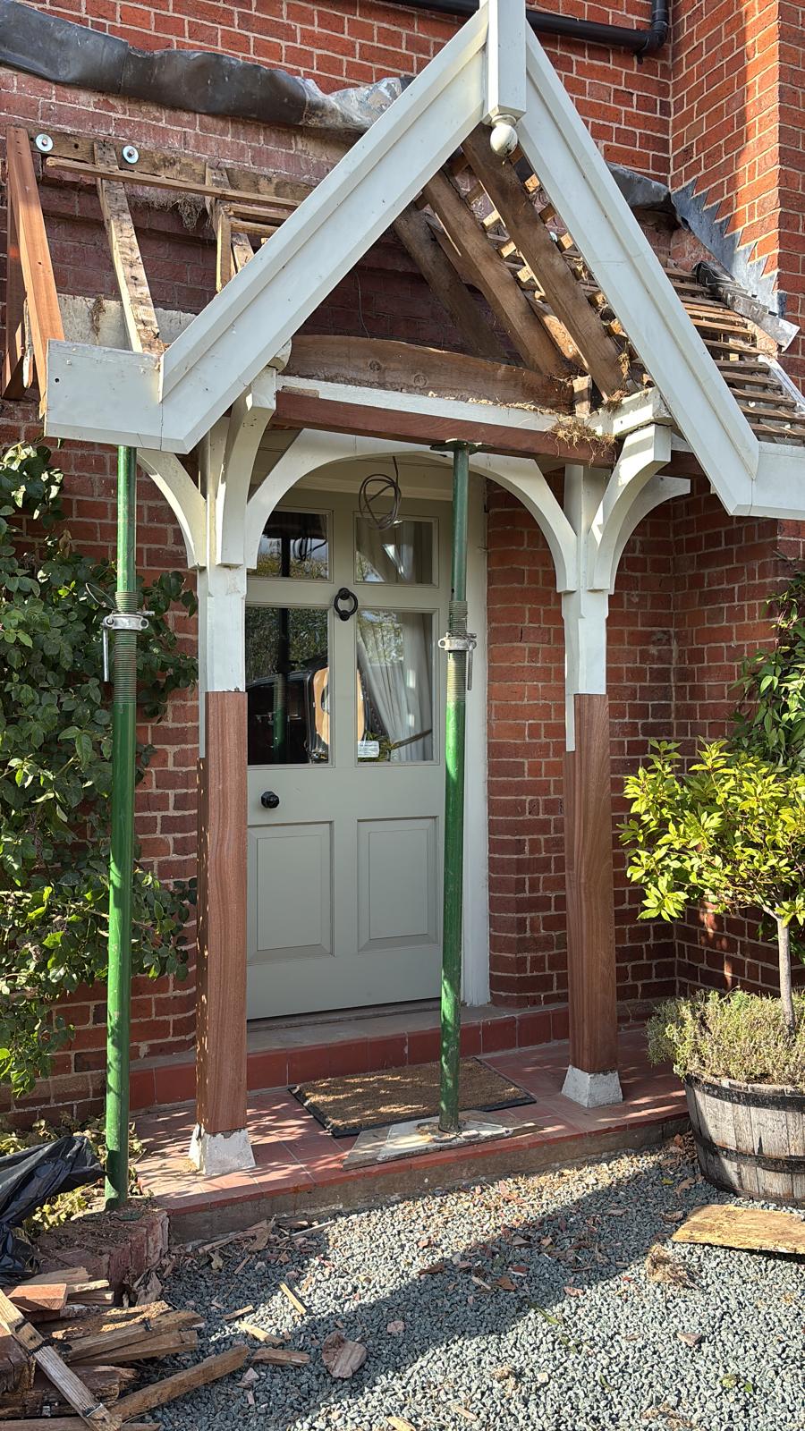 Period porch restoration on Victorian property