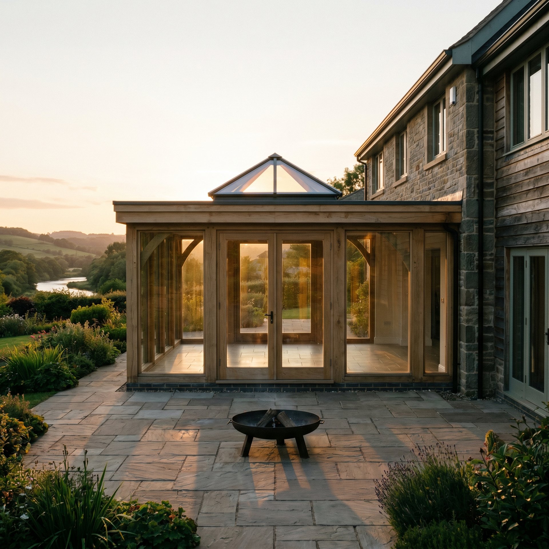 Oak-framed orangery