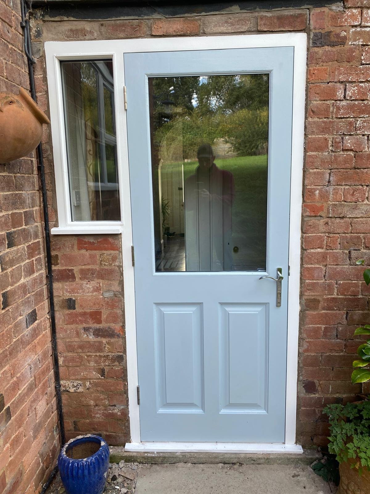 Painted glazed back door